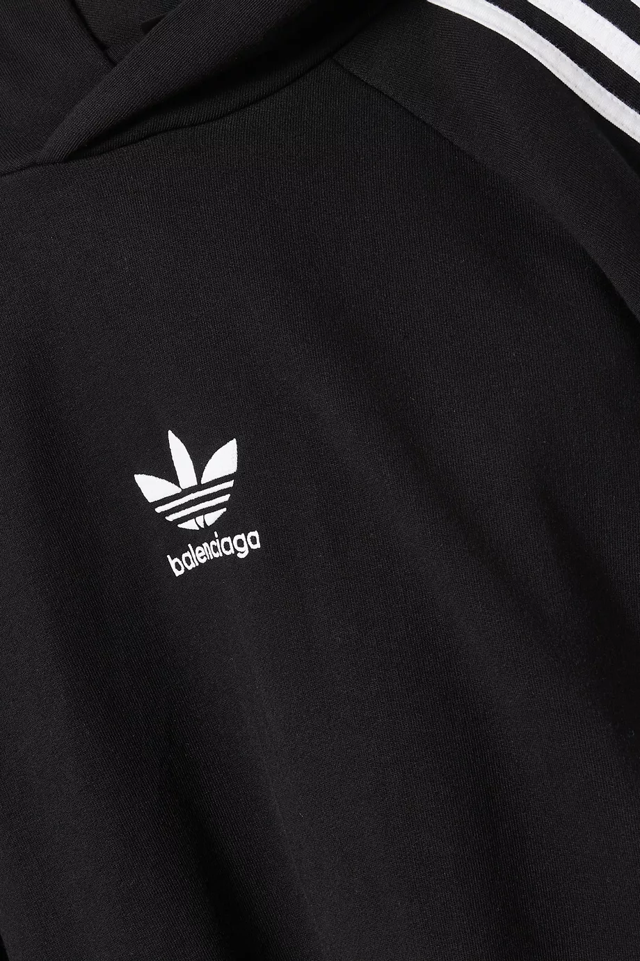 Buy Balenciaga Black x Adidas Large Fit Hoodie in Cotton Terry for
