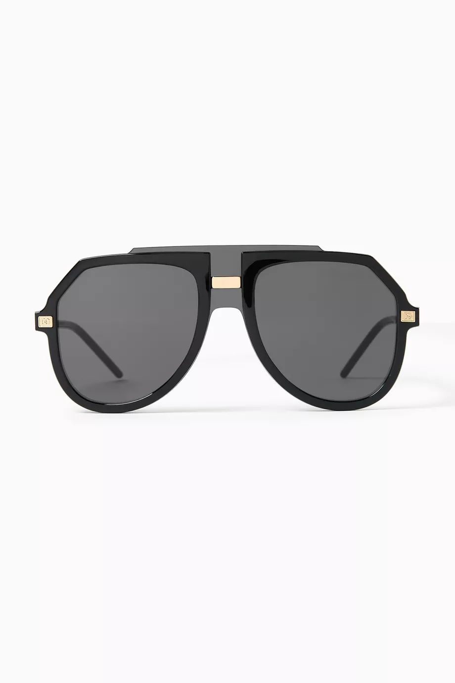 Dolce and gabbana sale black aviator sunglasses