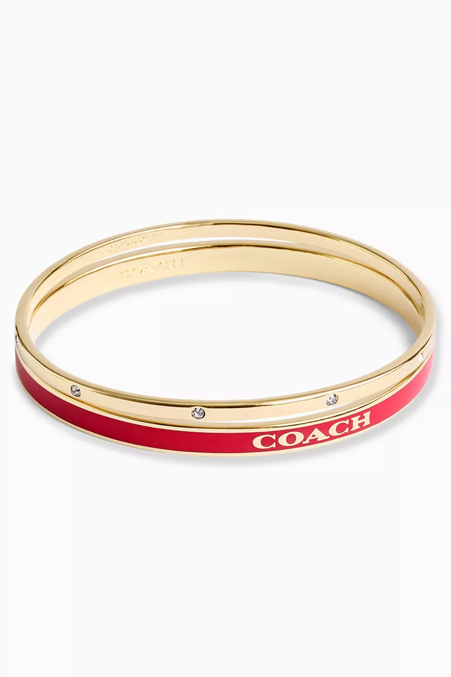 Buy Coach Red Signature Duo Bangle Set of 2 for Women in Bahrain