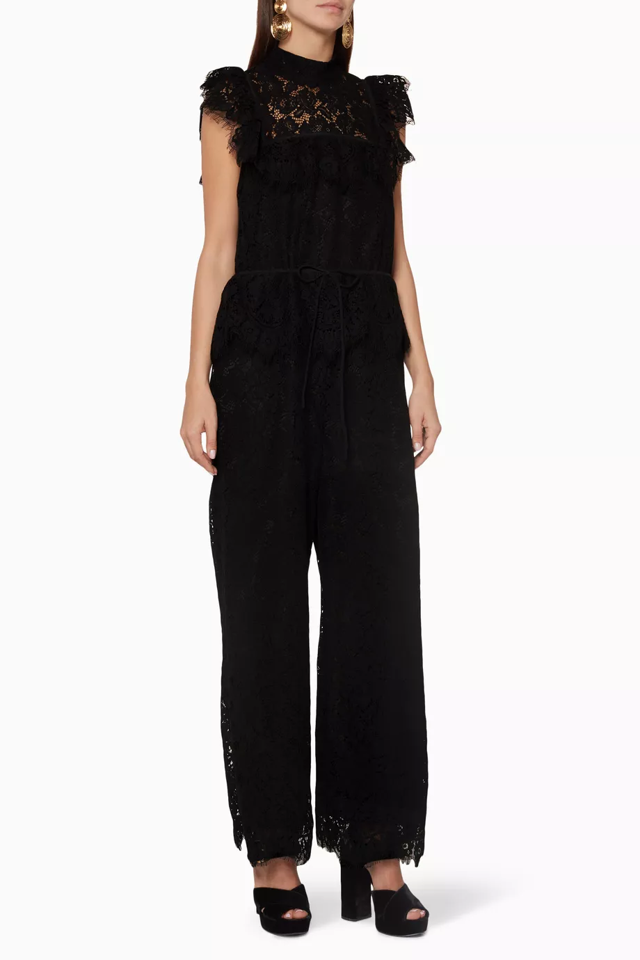 Ganni jerome lace jumpsuit shop