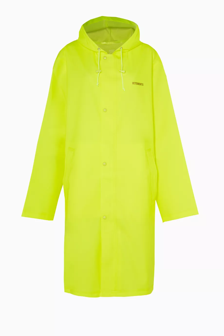 Vetements neon raincoat top