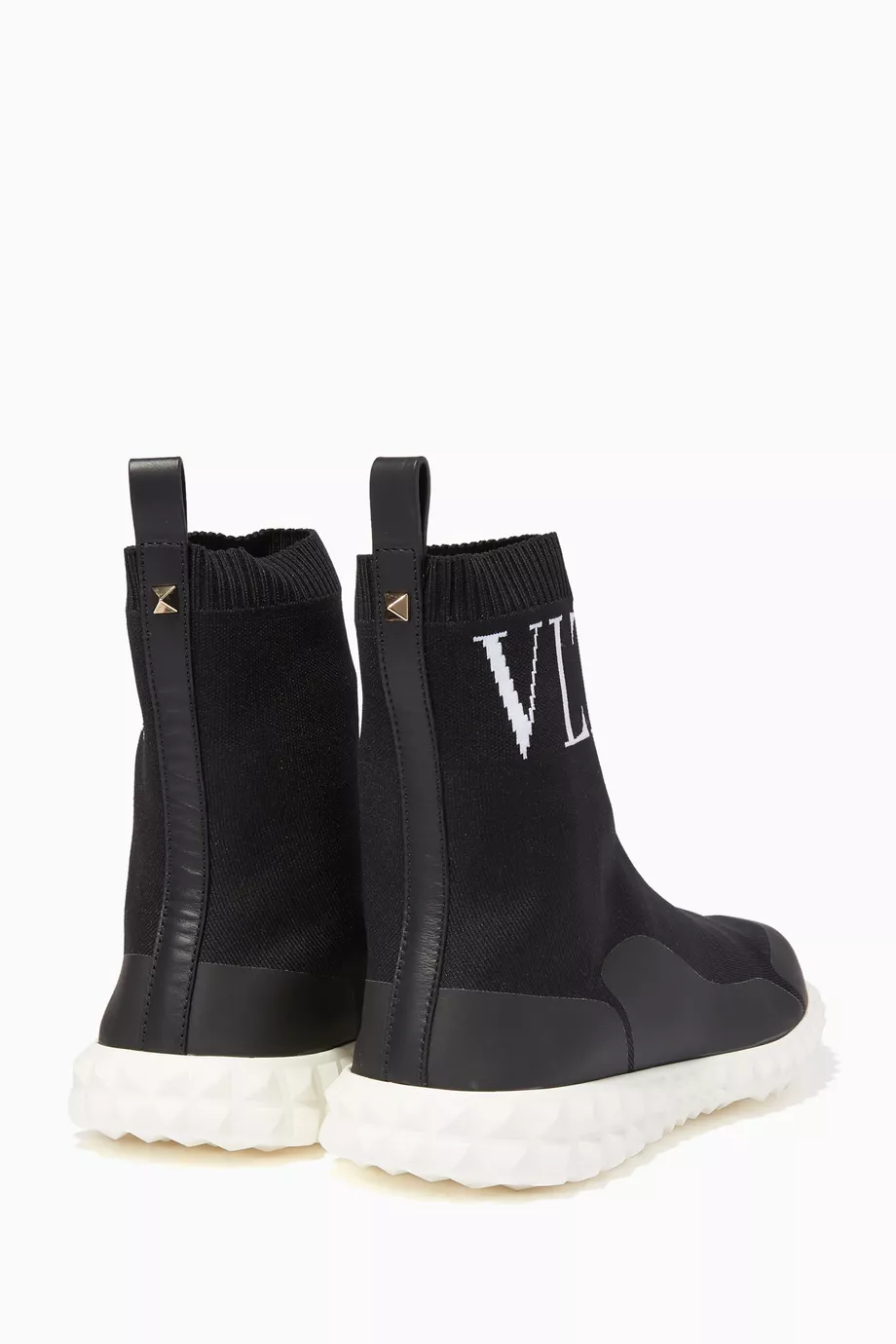 Buy Valentino Garavani Black Black VLTN High-Top Sneakers For