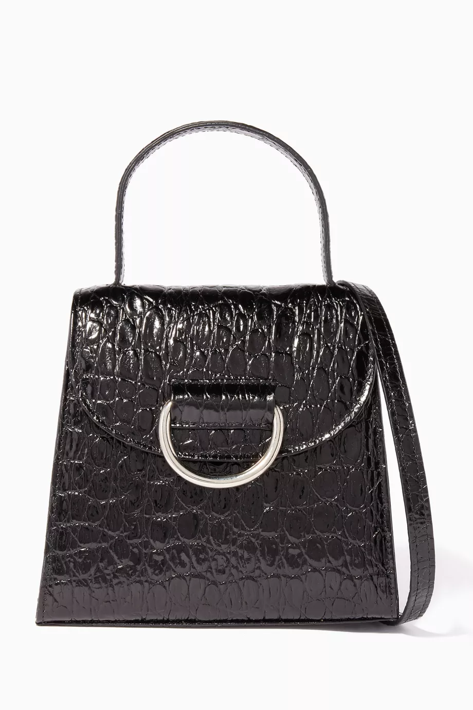 Buy Little Liffner Black Black Crocodile Embossed Little Lady D Bag For Women Online Ounass Bahrain