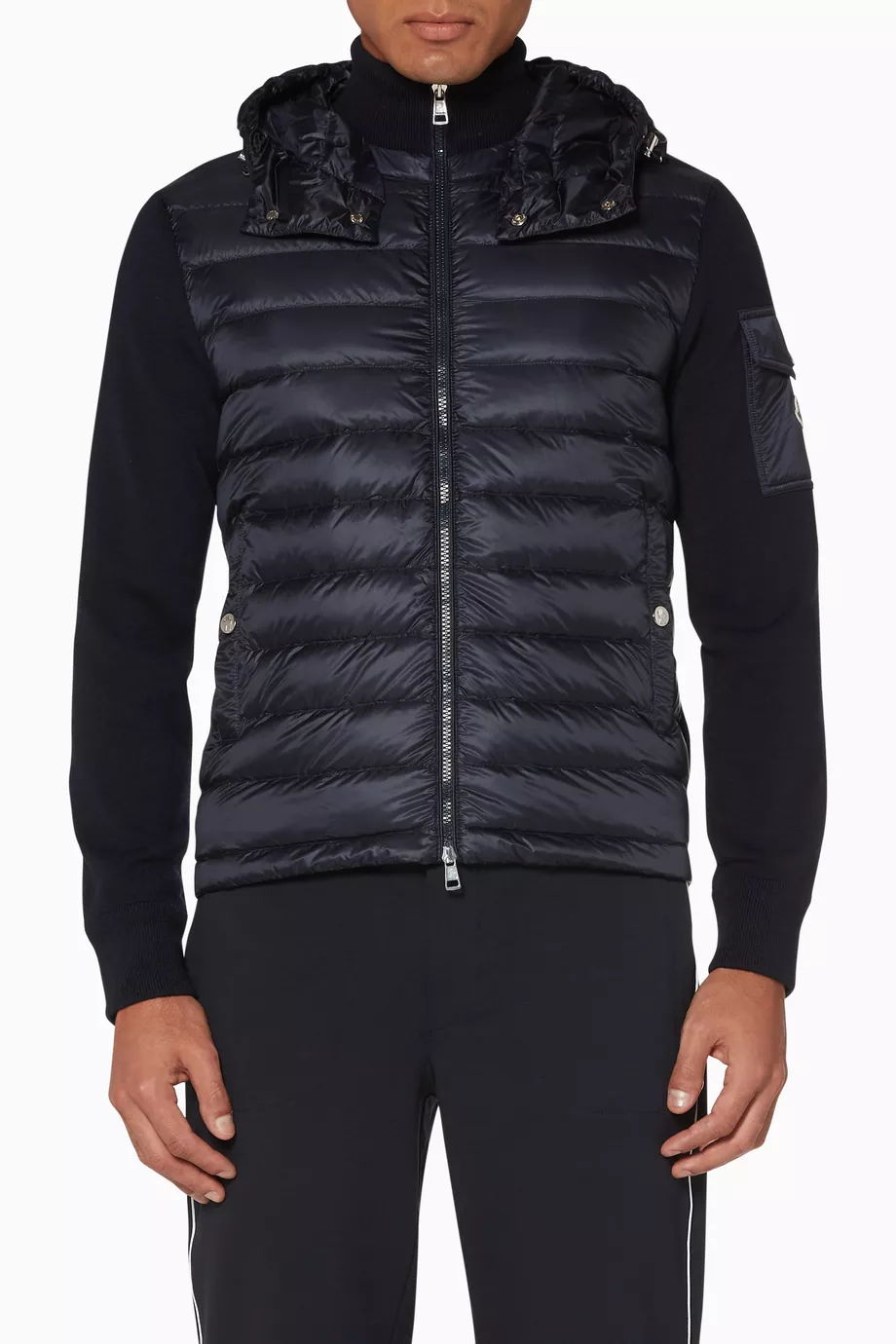 Buy Moncler Blue Knit Hooded Cardigan For Men Online Ounass Bahrain