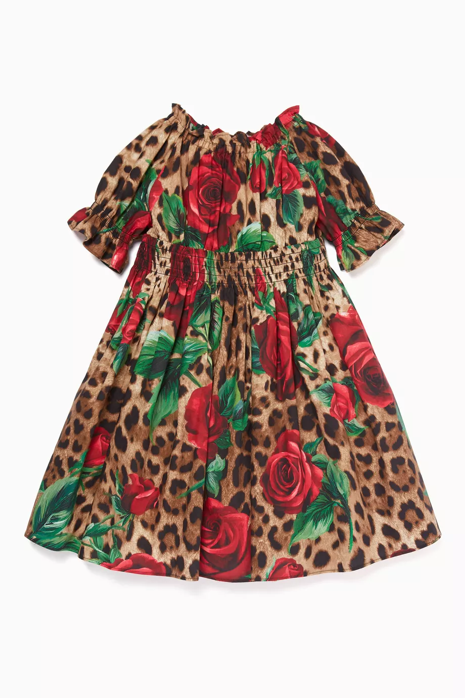 Leopard and rose print dress new arrivals