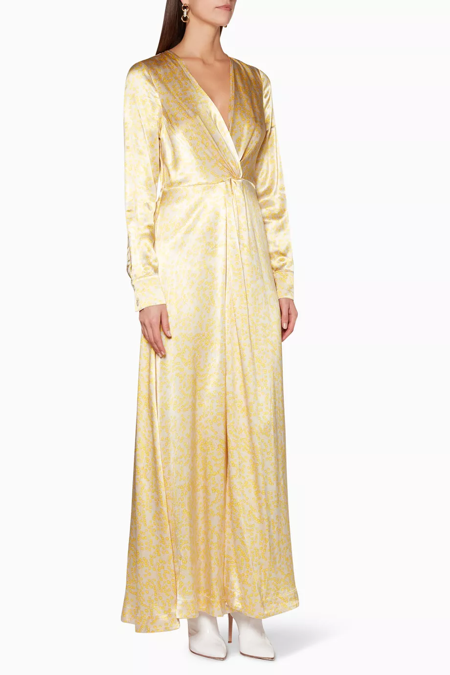 Buy Ganni Yellow Yellow Cameron Dress For Women Online Ounass Bahrain