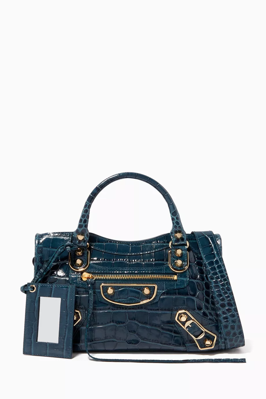 Balenciaga blue croc bag 2025