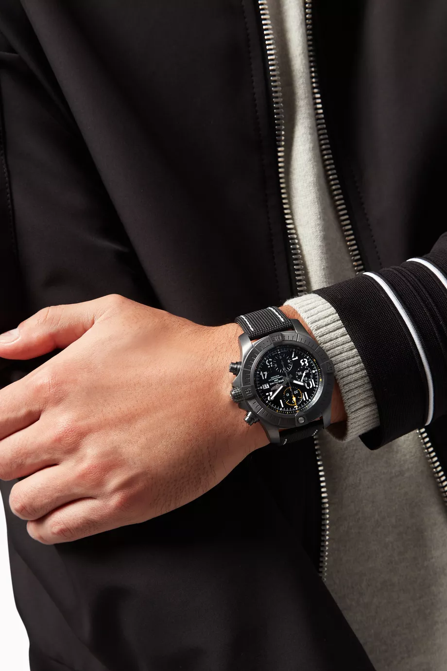 Buy Breitling Black Avenger Chronograph 45 Night Mission For Men Online Ounass Bahrain