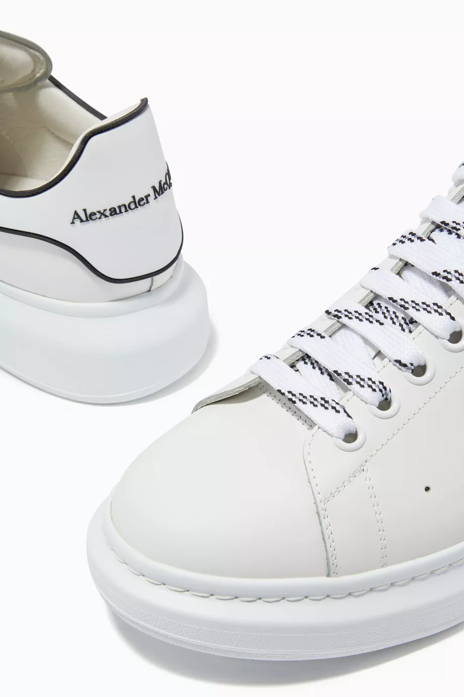 Buy Alexander McQueen White Oversized Sneakers in Leather For Men Online Ounass Bahrain