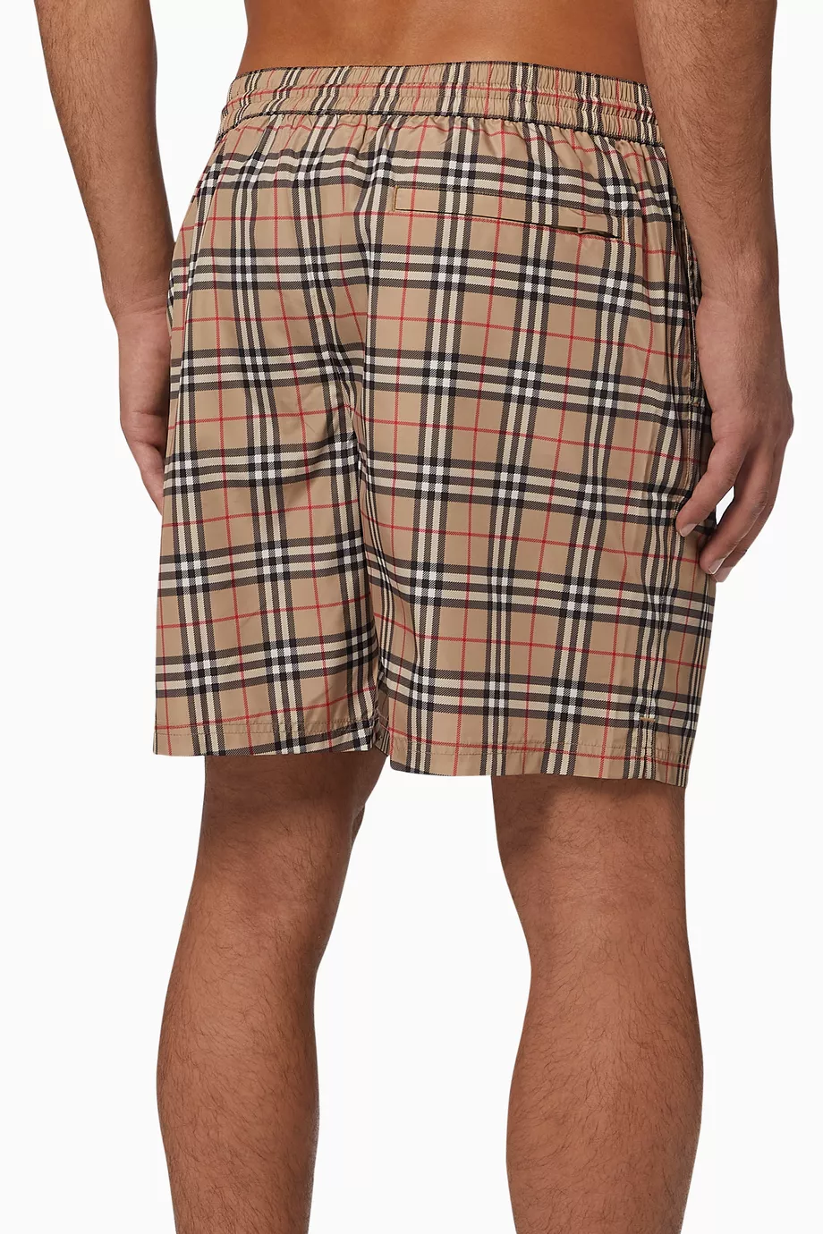 Vintage check drawcord swim shorts hot sale