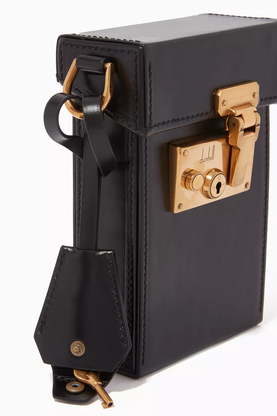 Buy Dunhill Black Lock Crossbody Bag in Leather For Men Online Ounass Bahrain