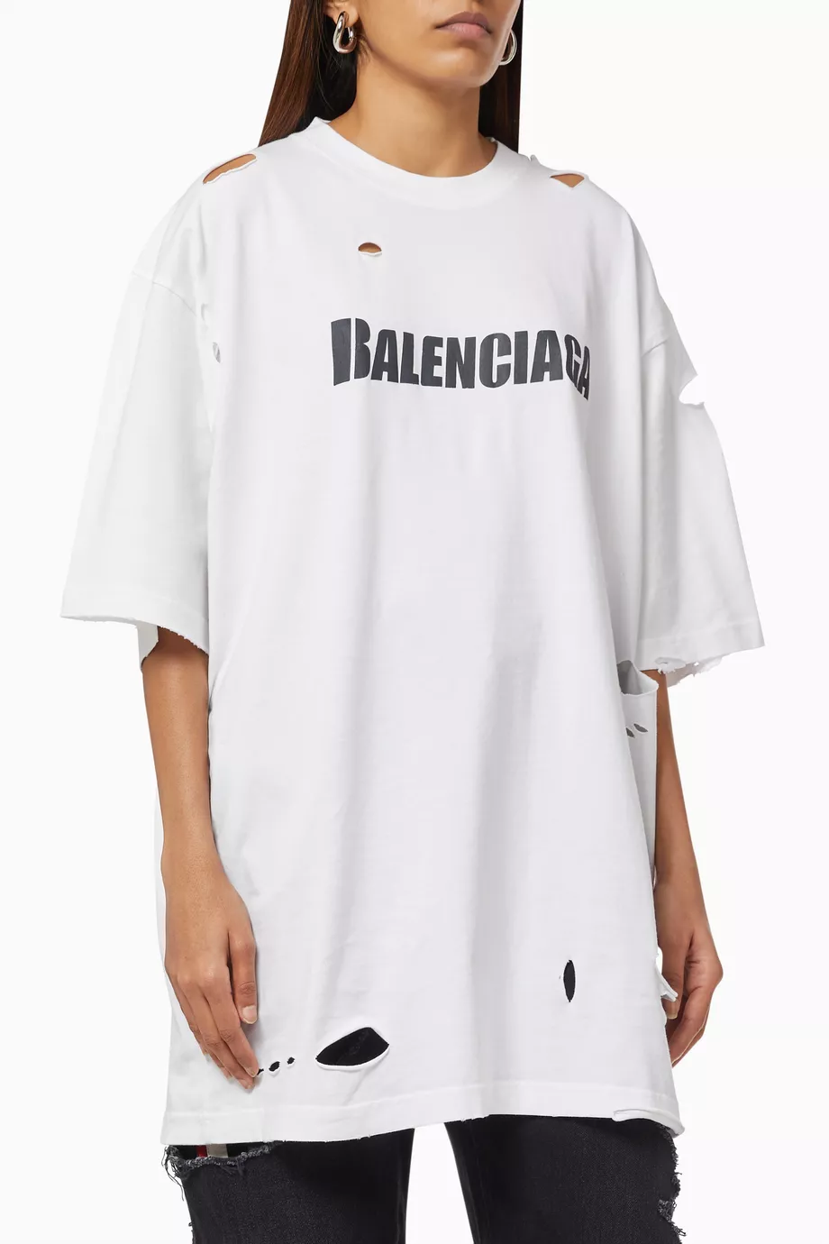BALENCIAGA - バレンシアガ ダメージ ロゴ DESTROYED FLATGROUND