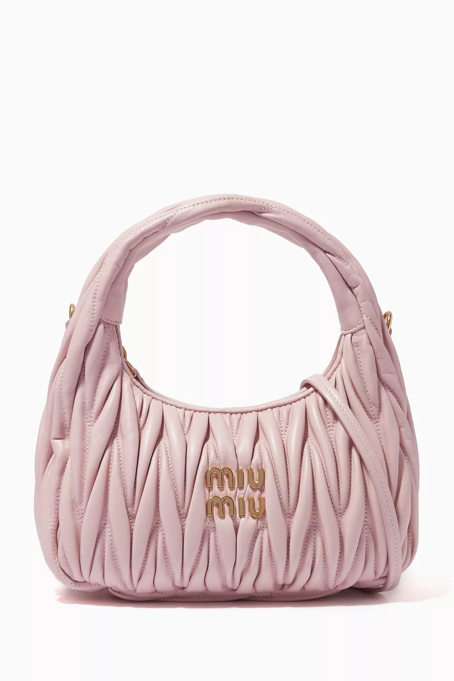 Buy Miu Miu Pink Wander Mini Shoulder Bag in Matelasse Nappa Leather For Women Online Ounass Bahrain