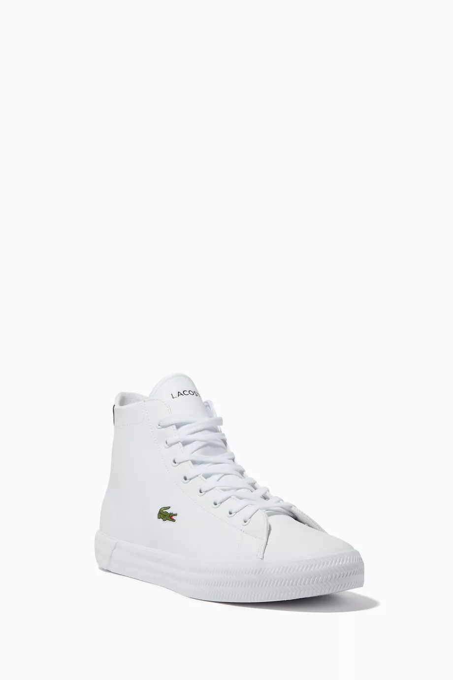 Buy Lacoste White Gripshot High top Sneakers in Leather For Men Online Ounass Bahrain