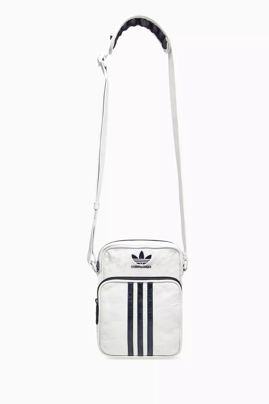 Buy Balenciaga White x Adidas Small Crossbody Messenger Bag in Leather For Men Online Ounass Bahrain