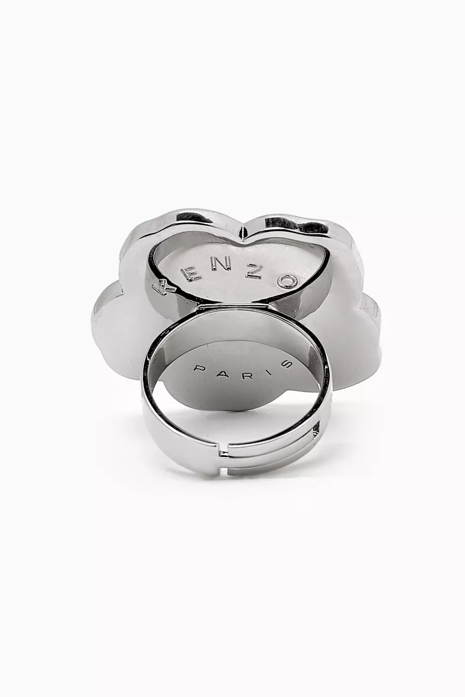 Buy KENZO Grey Boke Flower Ring in Brass For Men Online | Ounass