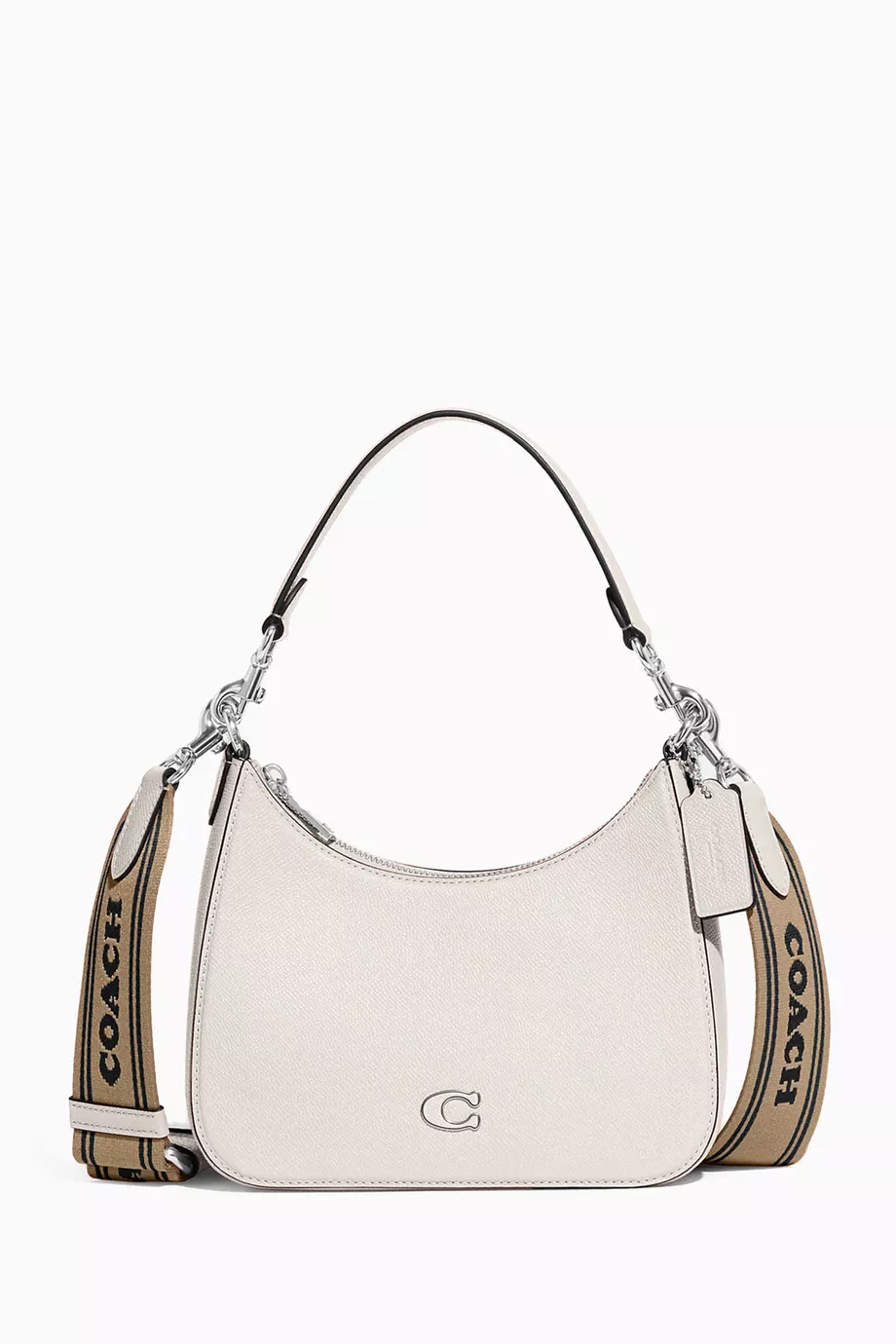 Coach white leather hobo bag clearance