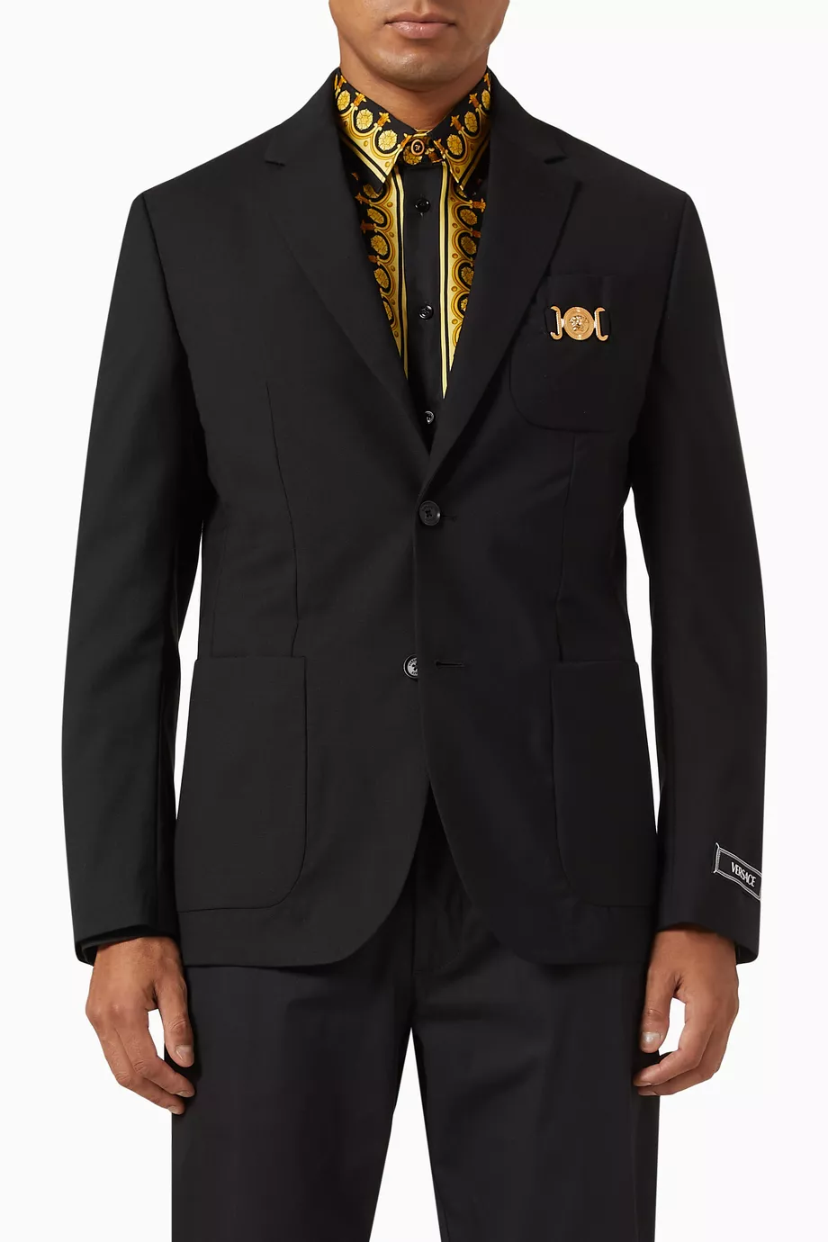 Versace black blazer cheap