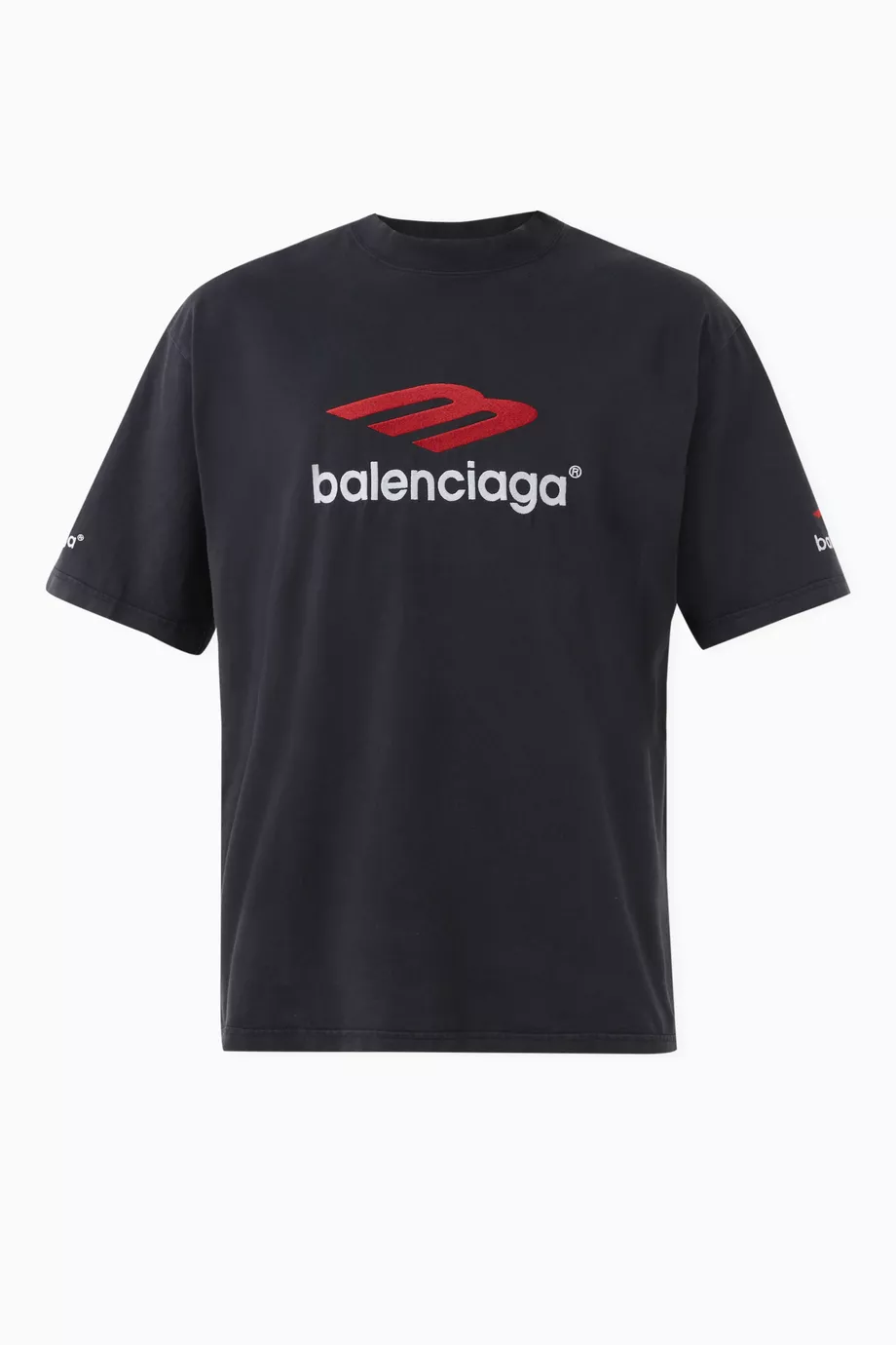 Buy Balenciaga Black 3B Sports Icon Medium-fit T-Shirt in Jersey