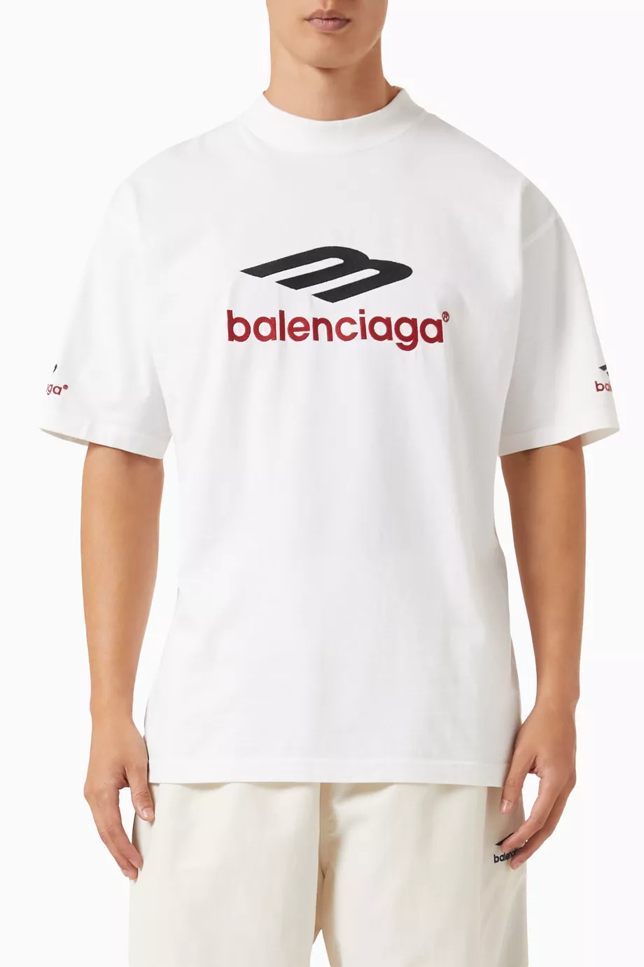 Buy Balenciaga White 3B Sports Icon Medium-fit T-Shirt in