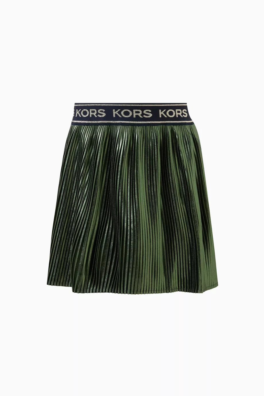 Buy Michael Kors Kids Green Pleated Skirt in Metallic viscose For Girls Online Ounass Bahrain