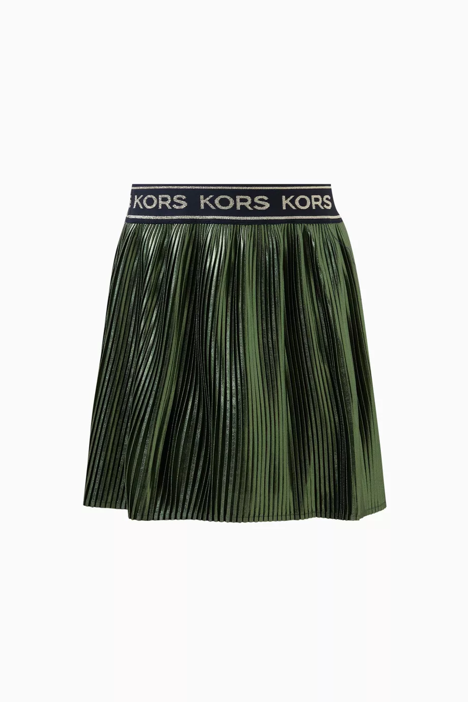 Buy Michael Kors Kids Green Pleated Skirt in Metallic viscose For Girls Online Ounass Bahrain