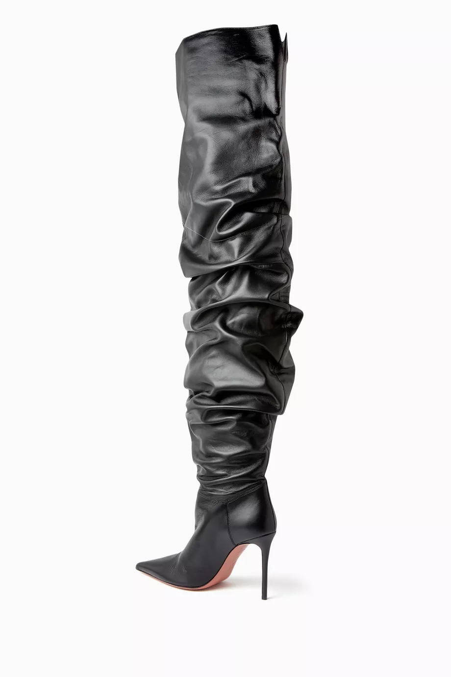 Amina black leather boots discount
