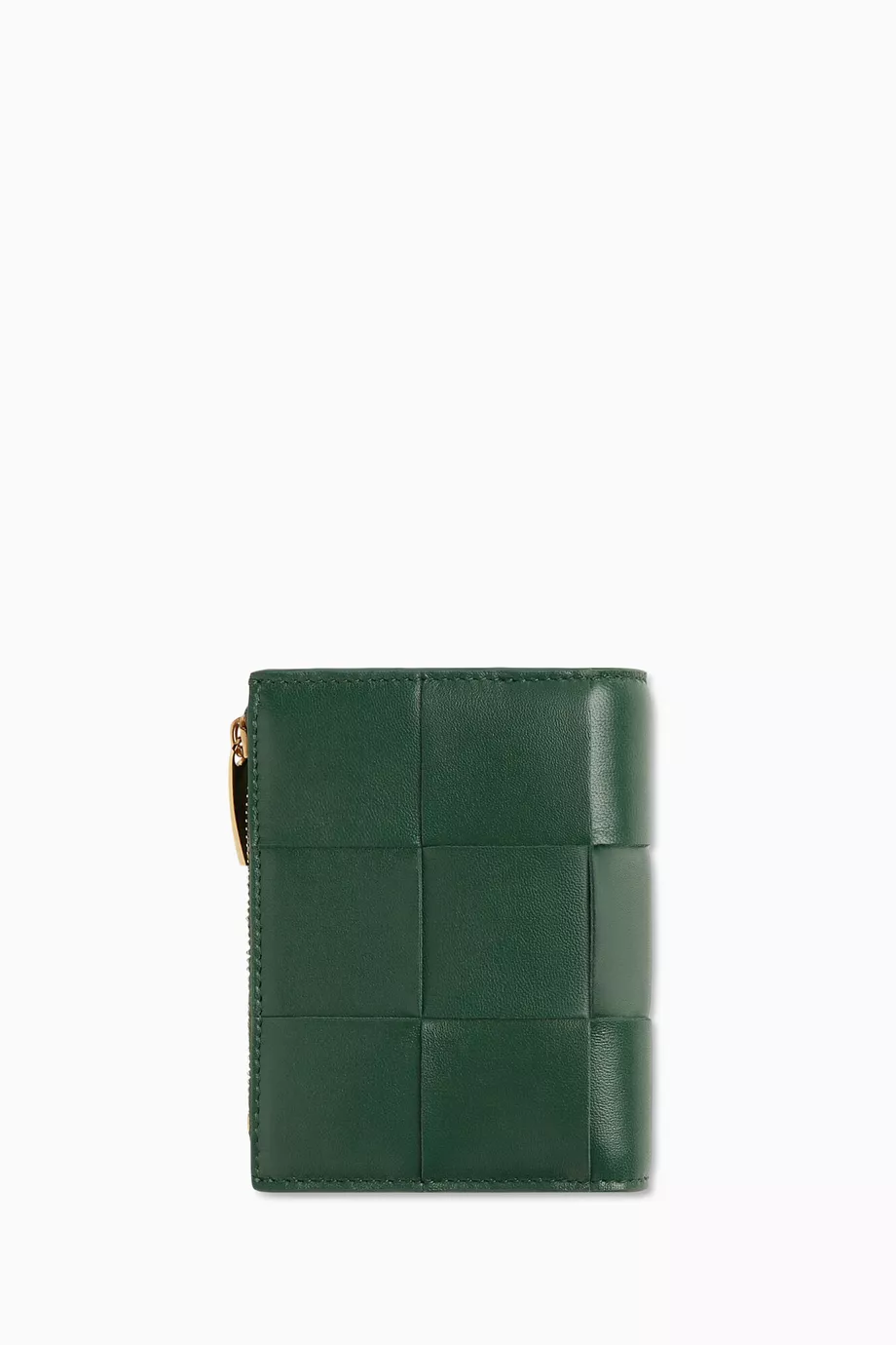 Buy Bottega Veneta Green Small Cassette Bi fold Zip Wallet in Intrecciato Leather For Women Online Ounass Bahrain