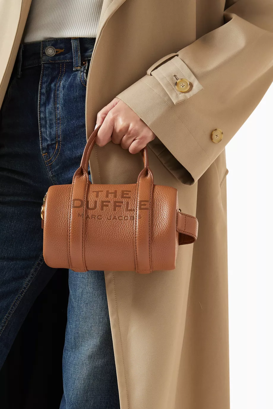 Buy Marc Jacobs Brown The Mini Duffle Crossbody Bag in Leather For