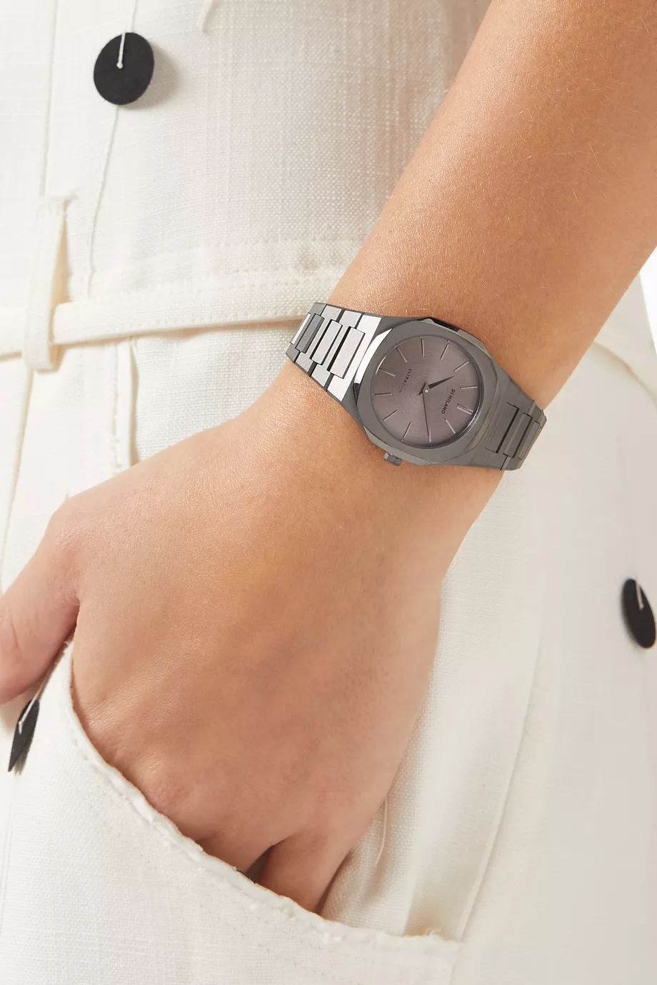 Buy D1 Milano Grey Ultimate Grey Ultra Thin Watch 30mm For Women Online Ounass Bahrain