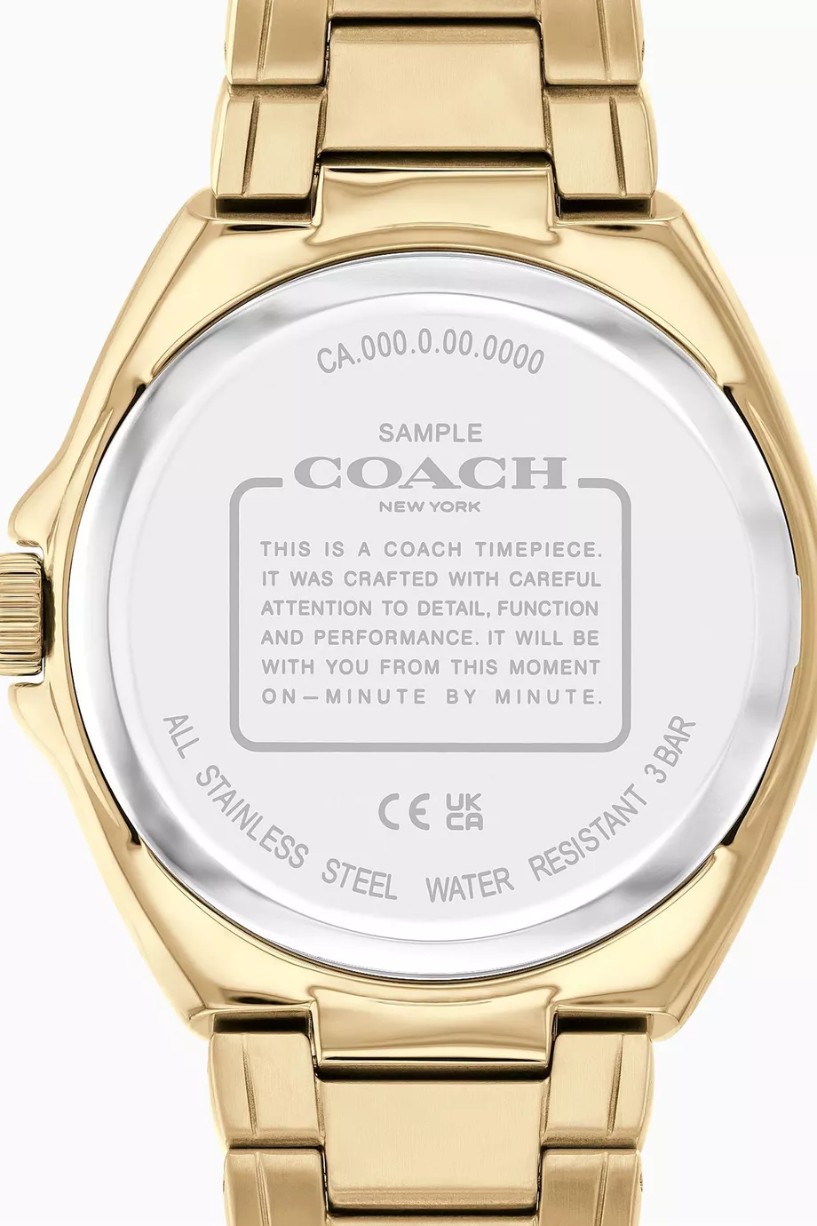 Buy Coach Gold Jackson Crystal Accented Watch, 45mm For Men Online