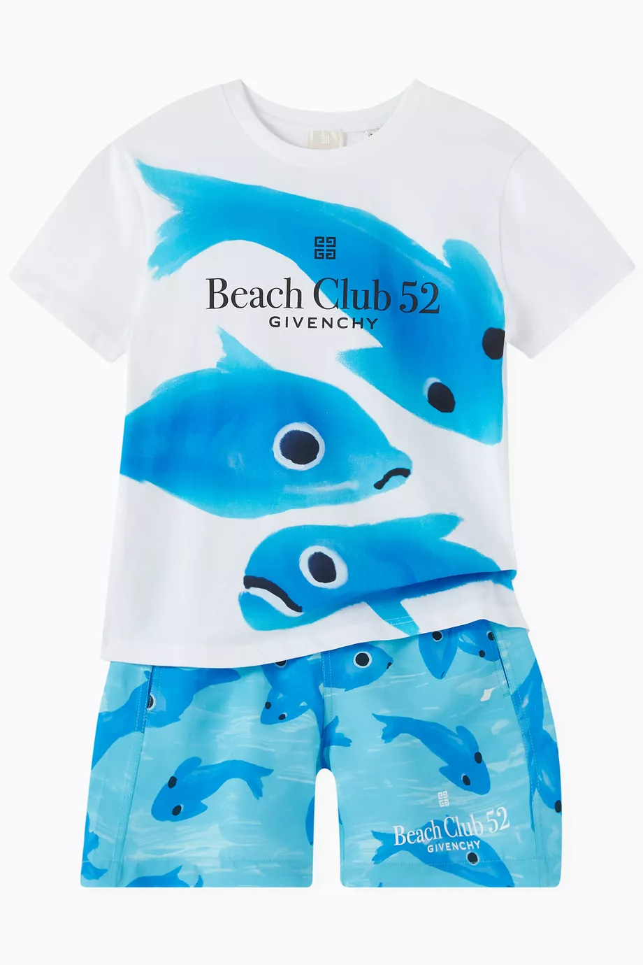 Buy Givenchy Blue Logo Print T shirt in Cotton For Boys Online Ounass Bahrain