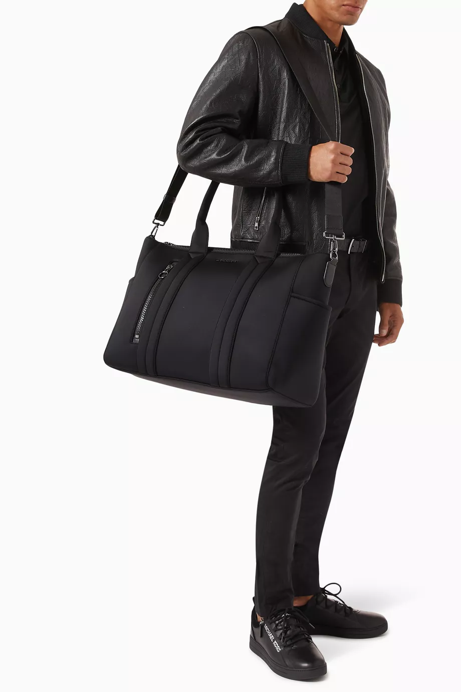 Buy Michael Kors Black Brooklyn Travel Tote Bag in Scuba For Men Online Ounass Bahrain