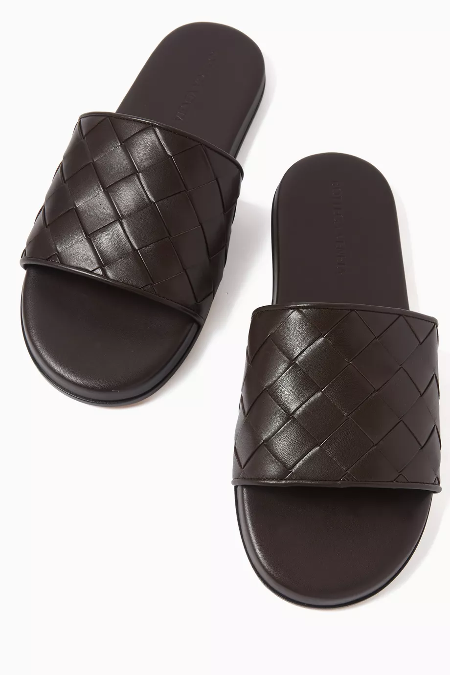 Buy Bottega Veneta Brown Sunday Padded Mule Sandals in Intrecciato Leather For Men Online Ounass Bahrain