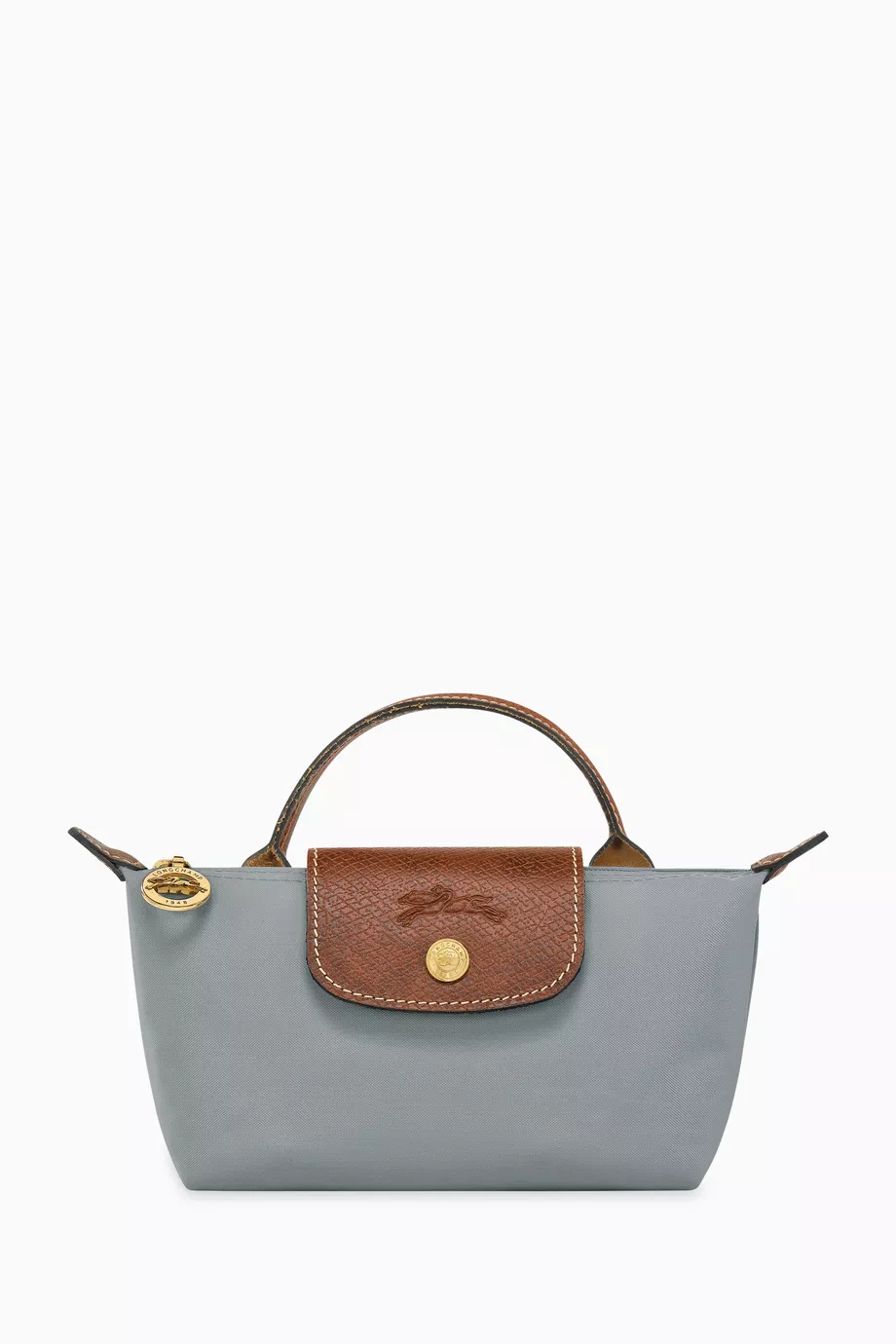 Buy Longchamp Grey Mini Le Pliage Original Clutch in Canvas For Women Online Ounass Bahrain